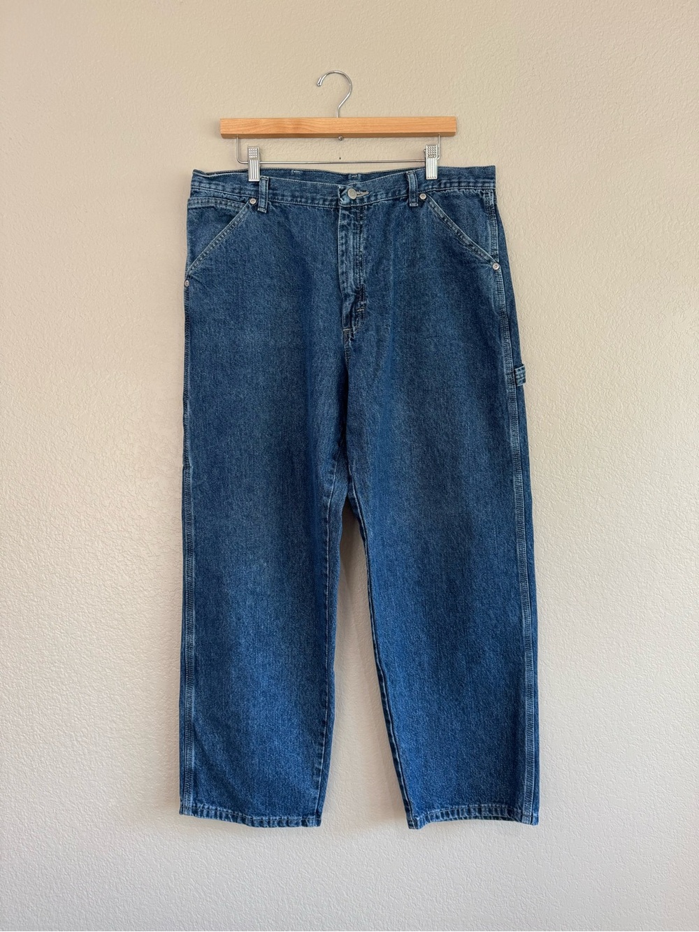 Wrangler Jeans Mens 36x30 Blue Carpenter Work American Western Rodeo